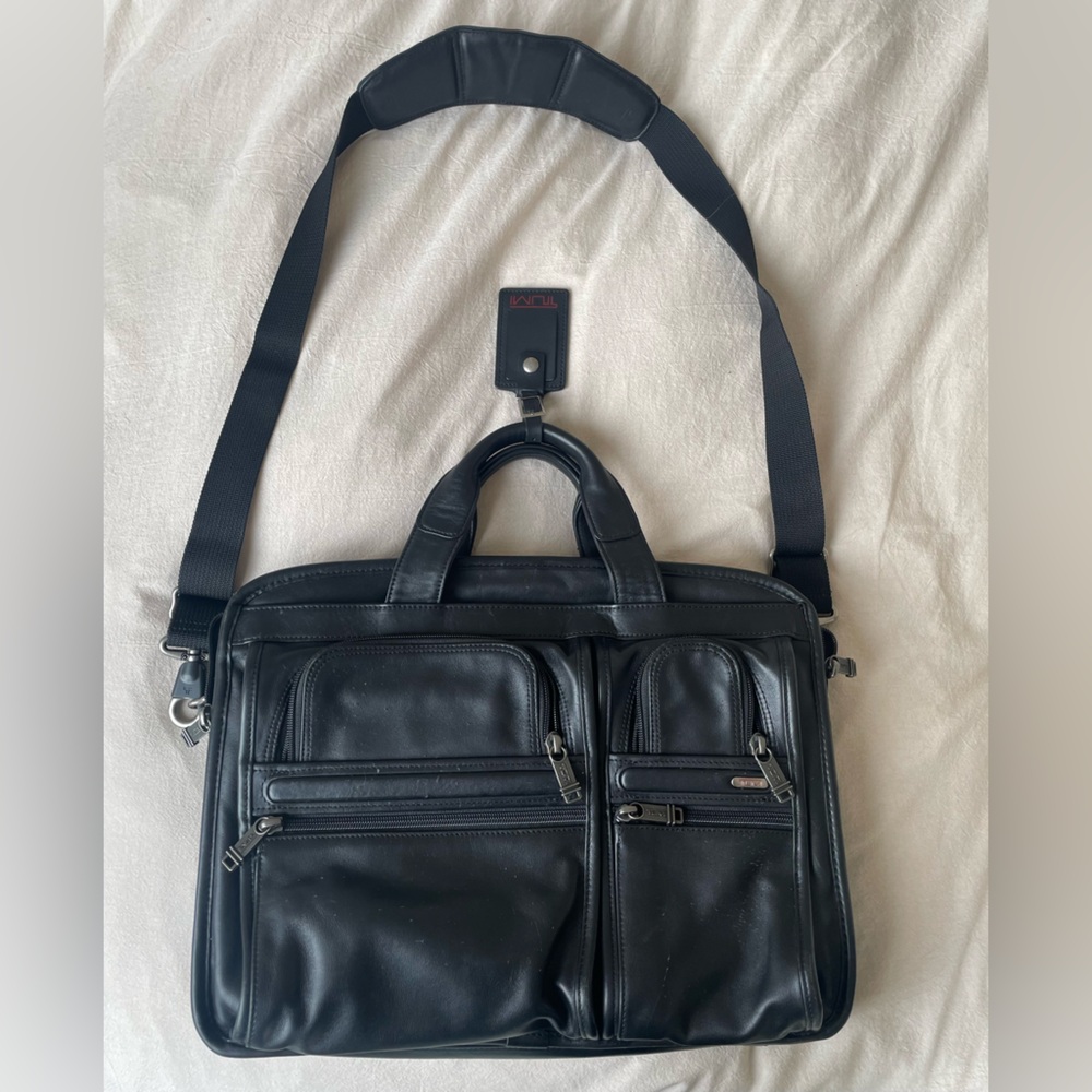 Tumi Leather Laptop Bag
